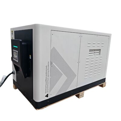 Caricabatterie per veicoli elettrici con accumulo di energia mobile, capacità batteria 33-210 kWh e ricarica rapida DC da 30 kW per soccorso stradale e alimentazione di emergenza
