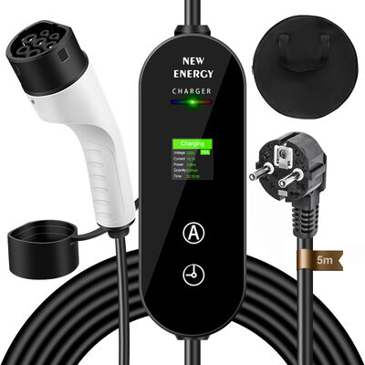 Qualidade Carregador de corrente alternada EV concebido para carregamento flexível de veículos elétricos com configurações de corrente ajustáveis e comprimento de cabo de 5 metros fábrica