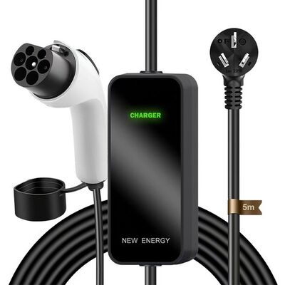 Qualität Tragbare EV-Ladevorrichtung mit einstellbaren Stromeinstellungen, 5 Meter Kabellänge und umfassendem Sicherheitsschutz usine