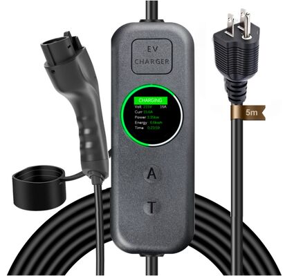 Qualità Caricabatterie per veicoli elettrici portatili con corrente regolabile 8-32A IP66 e schermo a colori per auto elettriche fabbrica
