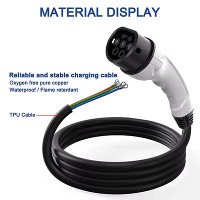 Good price EV Car Charging Cable Type 2 Plug Gun Cable Adaptors AC 48A 250V 1 Phase IEC 62196 Mode 2 online