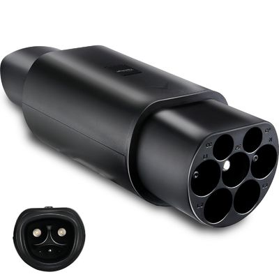 Harga yang bagus Adaptor Konektor Pengisi Daya EVSE IP54 80A Tesla Plug NACS Ke GBT on line
